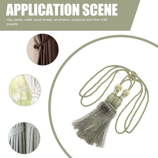 2 stuks decoratief gordijn kwasten gordijn strap kwasthouder venster gordijn gesp clips