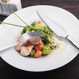 Bestekset voor 12 personen, 60-delige bestekset roestvrij staal, gepolijst, eetbestek, zilverkleurig tafelbestek met vork, lepel, messenset voor familie/party/hotel, roestvrij