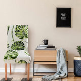 Stoelhoezen set van 6 universele stretch stoelhoezen set van 6 moderne stoelhoezen schommelstoelen elastisch duurzaam stoelhoezen voor eetkamer banketdecoratie bladeren beige