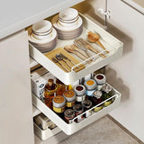 JGS Premium - Telescopische lade organizer voor keukenkasten - opbergplanken - geen JGS Premium - Telescopische lade organizer voor keukenkasten - opbergplanken - geen