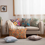 Set van 2 kussenhoezen, 40 x 80 cm, 100% katoen, kleurrijke kussensloop met ritssluiting, superzacht premium en hypoallergeen, supercomfortabele kussenhoes (Boho, Paisley)