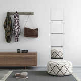 4 stuks HD zelfklevende spiegels van glas, elk 22 x 22 cm vierkante zelfklevende spiegel, spiegeltegels, zelfklevende set voor woonkamer, slaapkamer, kastdeur