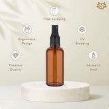 Set 9 spuitflessen van glas, 100 ml. Bruin glas spuitflessen. Navulbare reisflessen. Verstuivers voor parfums en cosmetica.