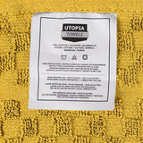 Set van 12 theedoeken, 38 x 64 cm, katoenen theedoeken, machinewasbaar (geel en wit)