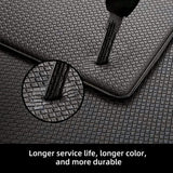 Keukenvliesmatten, set keukenvliesmatten, wasbaar, antislip, loper, stofdichtheid voetmat (2 stuks, zwart, 44 x 75 cm + 44 x 150 cm)