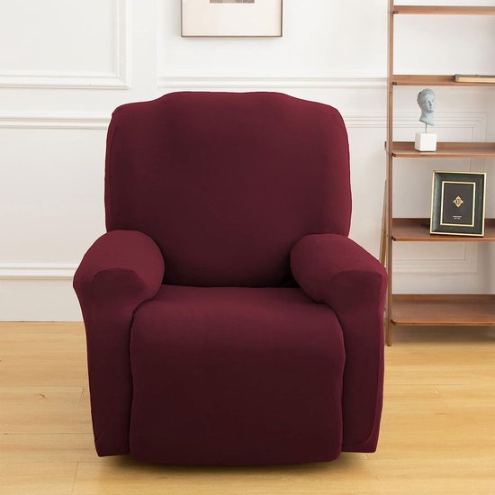 Copripoltrona Relax Lounge Chair, voor Copripoltrona 1 Posto Universale, moderne elektrische Copripoltrona Relax Lounge chair met tas Lavabile, Coperture per Divano da Massaggio, Vino Rosso