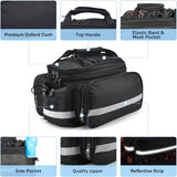 Fietstassen voor bagagedragers 10 tot 27L fietstassen, bagagedragertassen, waterdicht met regenhoes, reflecterende draaggreep en schouderband, multifunctionele fietstas