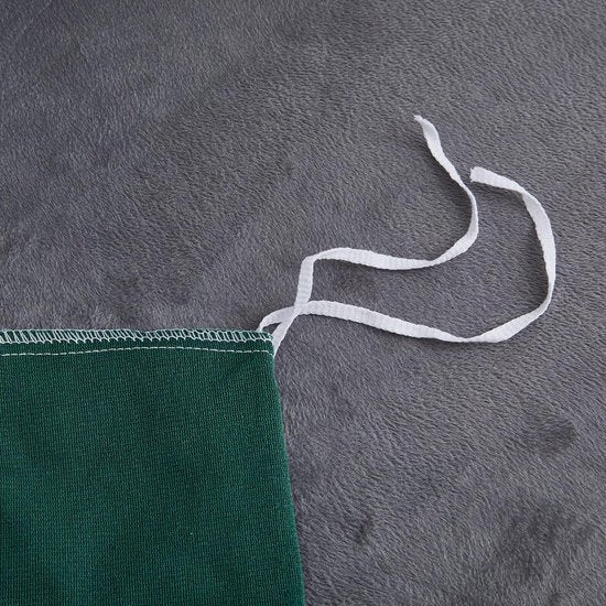 Winterbeddengoed, 135 x 200 cm, groen-grijs, warm pluche beddengoedset, 2-delig, 1 dekbedovertrek van 135 x 200 cm, met ritssluiting en kussensloop van 80 x 80 cm