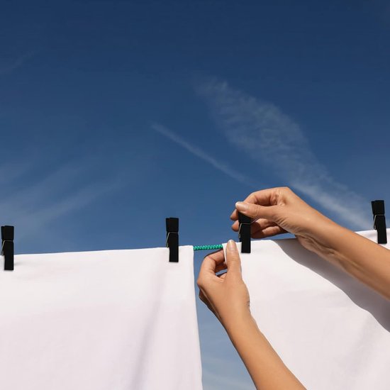 Mini-kledingpinnen voor foto's, 50 stuks houten fotoclips, fotoclips, foto's, handwerk, weergave, zwart