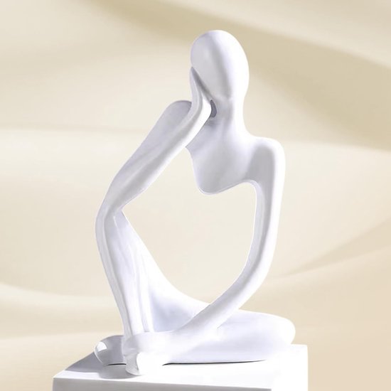 3 stuks denkers standbeelden decoratie, abstract beeldje hars sculptuur figuren denker decoratie woonkamer boekenkast slaapkamer kantoor