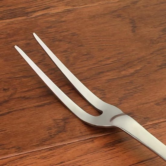 vleesvorken en grillvorken, roestvrijstalen grillvork braadvork worstvorken serveervork voor keuken braadgrill 33,5 cm (pak van 2)