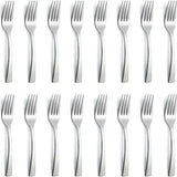 Taartvorken/dessertvorken, 16 stuks, 6,5 inch (16,5 cm), vierkante handgreep, vork, hoogwaardige roestvrijstalen vorken, vaatwasmachinebestendig, spiegelgepolijste vorken voor huis, restaurants,