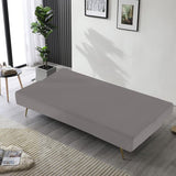 Bankhoes zonder armleuningen, 3-zits, elastisch, zonder mouwen, wasbaar, bankovertrek, hoes voor Clic Clac, zonder armleuningen, grijs