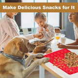 Set van 6 chocoladevorm siliconen pralinévorm set 3D snoepvormen verschillende vormen chocolade siliconen vorm anti-aanbak bloemvorm bakvorm voor het bakken van chocoladesnoepjes (rood)