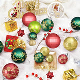 Kerstballen, set van 44 stuks, kerstboomversiering, ballen in meerkleurig, kerstdecoratie