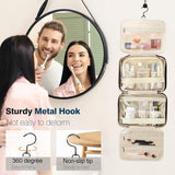 Cosmetische tas, 5-delige hangende reismake-uptas, professionele make-uptas, grote toilettassen met haken, toilettas voor complete toiletartikelen en make-upborstels