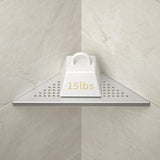 Hoekplank, doucheplank, 304 roestvrij staal, zonder boren, voor badkamer, shampoohouder, organizer, vierkant gat 253 x 253 x 355 mm, geborsteld