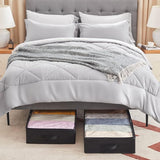 ENUMAIL Set van 2 opbergdozen onder het bed, opbergdozen met deksel, opvouwbare opbergzakken, opberglade voor het organiseren van kleding, schoenen, dekens, kussens, 40 stuks ENUMAIL Set van 2 opbergdozen onder het bed, opbergdozen met deksel, opvouwbare opbergzakken, opberglade voor het organiseren van kleding, schoenen, dekens, kussens, 40 stuks