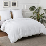 Beddengoed, 155 x 220 cm, katoen, wit, beddengoedsets 155 x 220 cm, dekbedovertrek, 3-delig met 2 kussenslopen 80 x 80 cm, Oeko-Tex beddengoed met ritssluiting