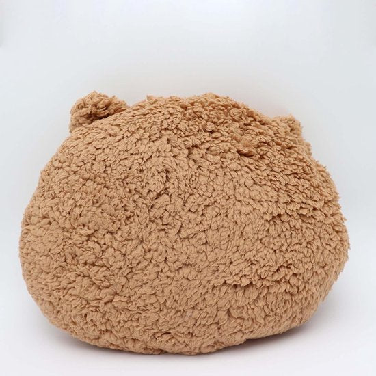 Schattig pluche kussen, sofakussen, knuffeldieren, zachte bankdecoratie, geschenken voor verjaardag, Kerstmis, 35 x 27 cm (beer)