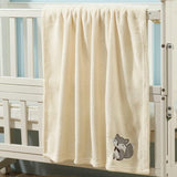 75 x 100 cm, licht, behaaglijk, wollig, warm, fleece deken voor zuigelingen, kinderbed, kinderbed, kinderwagen, babyverjaardag (ivoorkleurig)