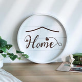 Rond Dienblad Houten Dienblad: Thuis Klein Houten Dienblad Decoratieve Rustieke Witte Dienbladen Decoratie voor Koffie Aanrecht, 30 cm