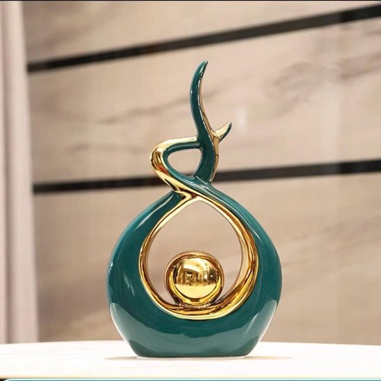 Keramisch beeld, moderne abstracte sculptuur, woondecoratie, tafeldecoratie voor woonkamer, slaapkamer, eetkamer, kantoor