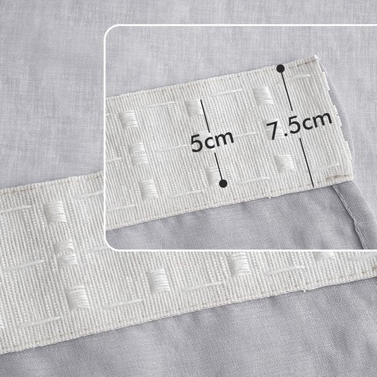 Gordijnen met plooiband, voile, gordijnen voor woonkamer, transparante gordijnen, slaapkamer, moderne vitrage, set van 2, 140 x 245 cm (b x h), grijs