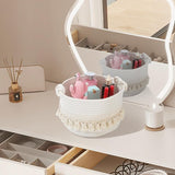 Opbergmand, katoenen mand, gevlochten kinderspeelgoedmand, geschenkmand, kinderkamer, opslag voor planken en kasten, badkamer, luiertafel, accessoires, organizer, badkamer (24 x 17 cm)