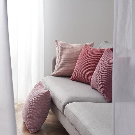 4 kussenslopen van 45 x 45 cm zonder kussenvulling