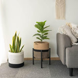 Plantenbak, bloempot, mand, plantenmand voor 26 cm plantenbak, katoenen touw, opbergmand voor speelgoed, dekens in de kinderkamer, moderne woondecoratie, 28 x 28 cm