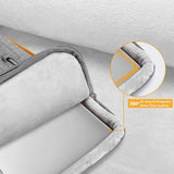 360 Protective Laptop Shoulder Bag, 15-15.6 Inch Laptop Bag, Compatible with MacBook Pro 16, HP, Dell, Lenovo, Asus Notebook, Side Open Bag with 4 Zip Pockets and Handle, Grey