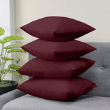 stuks, kussenslopen (50 x 75 cm), zacht geborsteld polyester-microvezel met omslagsluiting (bordeauxrood)