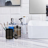 3 stuks wattenstaafjeshouder, wattenstaafjeshouder, wattenschijfdispenser, cosmetica-organizer, voor wattenstaafjes, ronde wattenpads, flossen, wattenbolletjes, make-upsponzen (zwart)