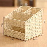 Braided Storage Basket, Multi-Purpose Rattan Basket, Basket with Paper Cord Braided, Baskets Braided Water Hyacinth, for Tabletops, Kitchens, Living Room, Braided Basket