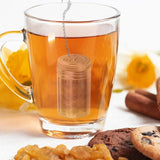 2 theezeef voor losse thee, theefilter, roestvrij staal, theezeef, thee-infuser, thee-infuser met lekbak, kruidenzeef, theezeef voor theepotten, kopjes, keuken