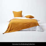 Rajput kussenhoes, mosterdgeel, decoratieve kussenhoes 60 x 60 cm voor sierkussens en bankkussens van 100% katoen met ritssluiting, oker