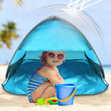 Pop-up tent mini, mini-hoofdtent, pop-up tent tegen de zon, strandopvang pop-up hond, mini-strandtent, ideaal voor strandkamperen en buitenactiviteiten (hemelsblauw)