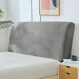 Bed Headboard Covers, Bed Headboard Cover, Soft Stretch Velvet Fabric, Dustproof, Dustproof Protective Cover for Padded Bedroom Headboard (150-170 cm, Light Grey)