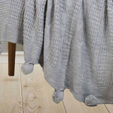 Knuffeldeken 100% acryl bedsprei 130 x 170 cm gebreide deken sprei sofa sprei superzachte gebreide deken woonkamer deken sofa deken grijs