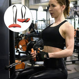 Fitnessgrepen, handgrepen met verstelbare weerstandsband voor bevestiging aan optrekstangen, lange halters, lattrekmachines, roeiapparaten, kabeltrekken en krachtmachines (oranje)