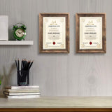 Rustieke fotolijst A4 (21 x 29,7 cm) set van 2, wand- en tafelfotolijst, bruin