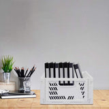 4 stuks opvouwbare kunststof opbergdozen, kunststof vouwmand, opvouwbare opbergmand, kunststof mand, stapelbare transportdozen, vouwdoos van kunststof voor keuken, slaapkamer, kantoor