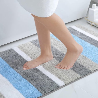 Homaxy Badmat, antislip, microvezel, chenille, badkamer, absorberend, langpolig, 60 x 120 cm, zwart Homaxy Badmat, antislip, microvezel, chenille, badkamer, absorberend, langpolig, 60 x 120 cm, zwart