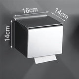 Toiletpapierhouder, roestvrij staal, 304, wc-houder, rolhouder, zonder boren, zelfklevend, wc-papierhouder, wandmontage, zilver, voor badkamer en keuken