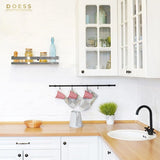 Keukenmand - Hangend Keukenrek - Kruidenrek - Keukenkast Organizer - Kruidenpotrek - Kruidenhouder - Zeeppomprek - Wandplank - Kruidenorganizer (Zilver, 40CM)