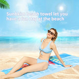 Strandhanddoek, groot, microvezelhanddoek 180 x 90 cm, zandafstotend, sneldrogend microvezelstrandhanddoek, groot, voor strand/zwembad/strandstoelen (zomerskateboard)