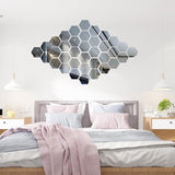 12 stuks spiegeltegels, zelfklevende spiegelmuurstickers, verwijderbare kunststof tegels decoratie, geschikt voor woonkamer, badkamer, slaapkamer, muur doe-het-zelf decor.