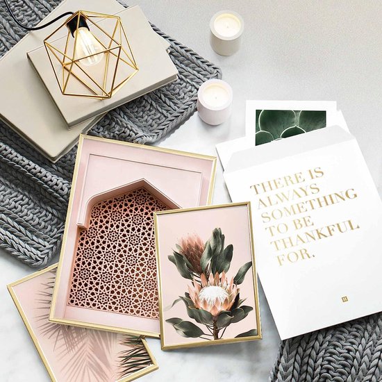 Premium posterset zonder fotolijst | 2 x DIN A3 & 4 x DIN A4 - ca. 30x42 & 21x30 | stijlvolle postercollages met bijpassende afbeeldingen als wanddecoratie » Pastel Monstera Planten «