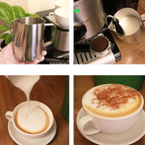 2 stuks melkkannetjes roestvrij staal 150 ml melk-pitcher opschuimen kan zilver soort opschuimkannetje perfect voor melkopschuimer koffiezetapparaat espressoher cappuccino macchiato